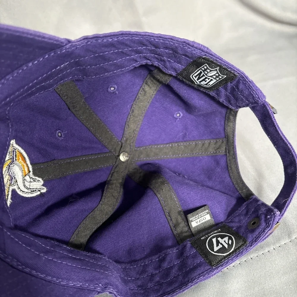 47 Minnesota Vikings Clean Up Hat Purple NFL Adjustable Strapback Dad Cap NEW